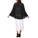 thumbnail image 3 of INSPIRE CHIC Capa de Encaje para Mujer para Boda, Cóctel de Noche, Cuello Alto, Gótico, Vintage, Capa Larga, Tallas S, Negro, 3 of 6