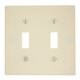 thumbnail image 1 of Wallplate Leviton 78009, 2 paneles, luz con interruptor, color almendra, termostato, 1 of 2