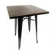 thumbnail image 1 of Mesa Tolix 60x60x75 Cm Base Madera Oscura- Negra, 1 of 3