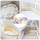 thumbnail image 2 of Almohada de cama trenzada de cuatro hebras con nudo largo tejido, bola kont, tira anticolisión para niños, 2 of 5