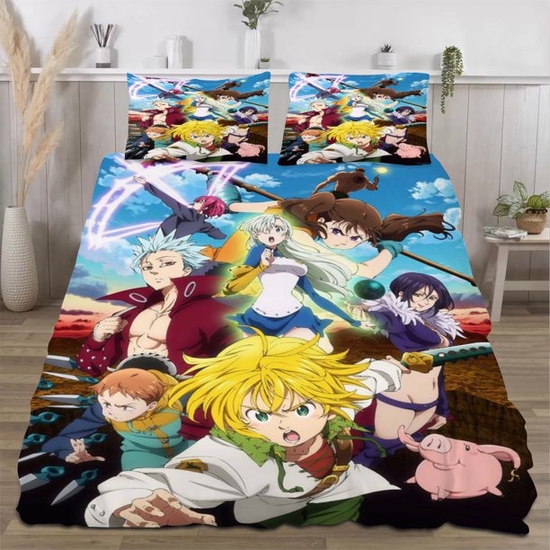 The Seven Deadly Sins Quilts for Queen Bed Bedspreads,Soft Bed Quilt Lightweight Bedspread,Quilted Coverlet