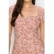 thumbnail image 2 of Vestido Ajustado con Volantes y Estampado Floral Fruncido, 2 of 5