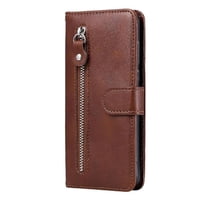 Gangxun - Funda Con Cremallera Para Samsung Galaxy S22 Ultra 5G, Carcasa Cartera De Cuero Pu Con Soporte Y Tarjetero