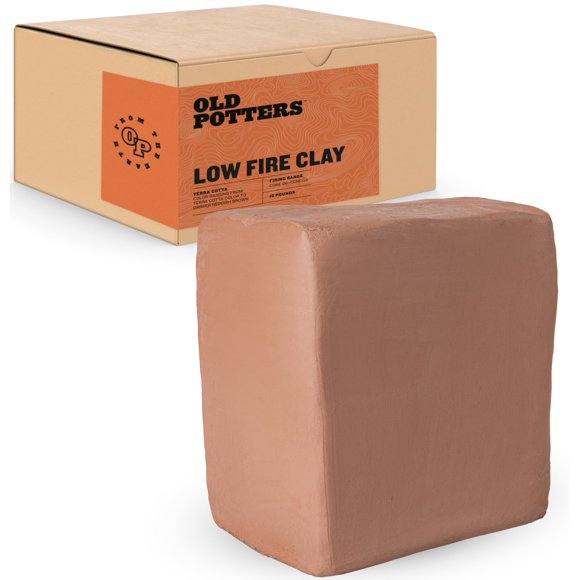 Arcilla para cerámica Old Potters de baja temperatura, terracota, 4.54 kg, conos 06-2