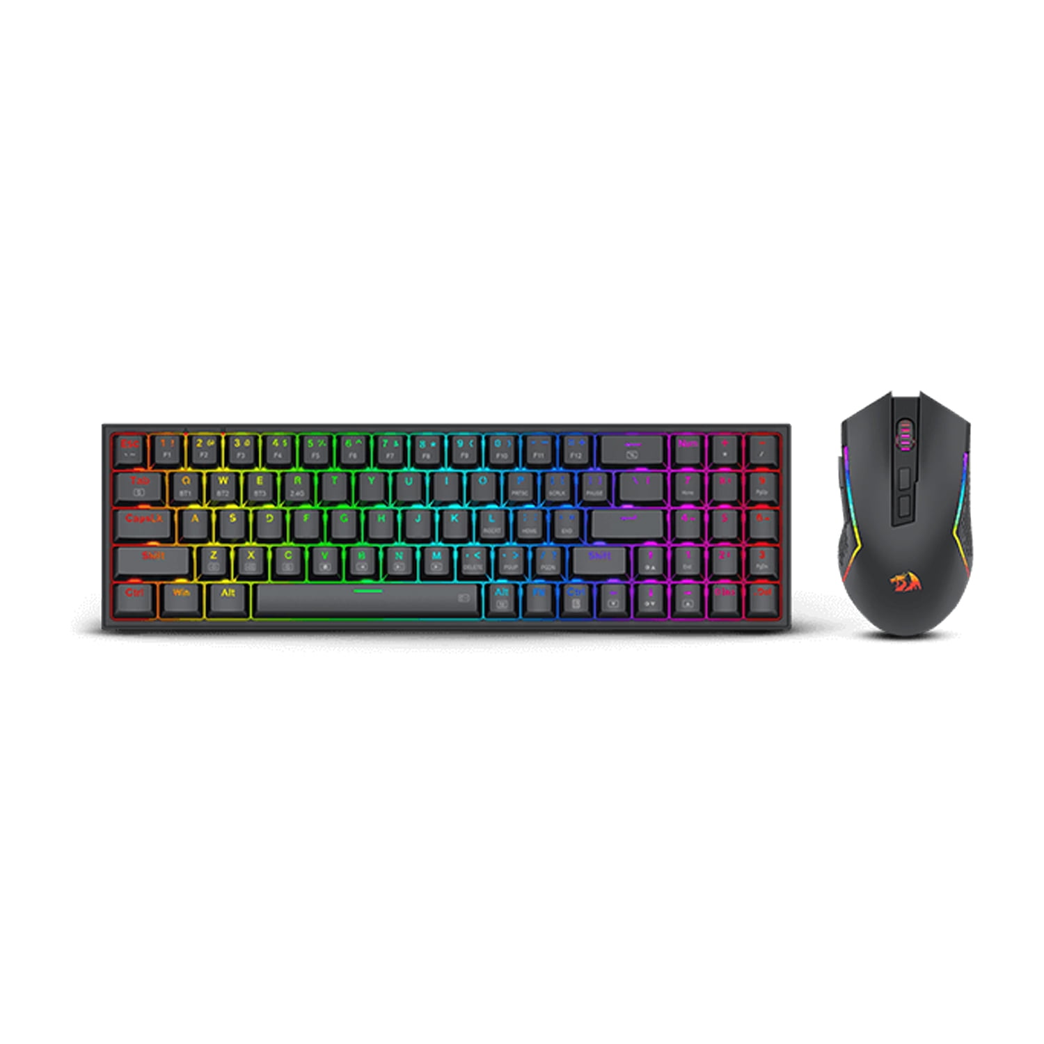 Kit De Mouse Y Teclado Mecanico Inalambricos Redragon S136