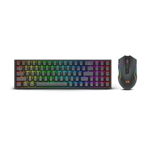 Kit De Mouse Y Teclado Mecanico Inalambricos Redragon S136