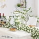 thumbnail image 2 of 4pcs artificial rosa vid falsa flor guirlanda falsa seda rosa colgando vid para boda partido fondo arco jardín fondo decoración (blanco), 2 of 3