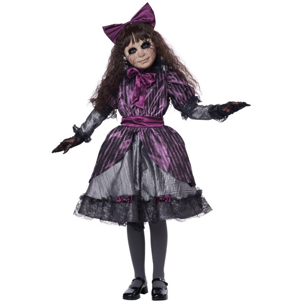 Muñeca espeluznante para niños Costume California Costumes, color morado y plateado
