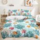 thumbnail image 1 of Ocean Starfish Conch Shell Coral Quilt Duvet Cover Set Soft Bedclothes3-Piece Bedding Set, 1 of 5