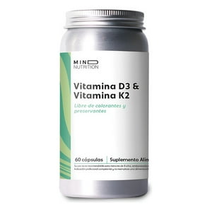 Vitamina D3 + K2 Mind Nutrition | 120 Cápsulas | Salud Ósea, Sin Sabor