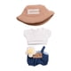 thumbnail image 2 of Top Y Pantalones De Muñeca De Felpa, Flexibilidad DIY, Haz Tus Propias Muñecas Para Muñeca De 5,91 Pulgadas, Sombrero Caqui, 2 of 3