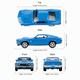 thumbnail image 4 of Auto Ford Mustang Boss 429 1969 Escala 1:60 - Welly, 4 of 5