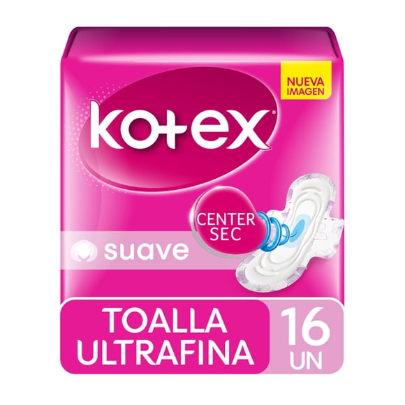 Toallas Higiénicas Kotex Ultrafina Suave, 16 Un