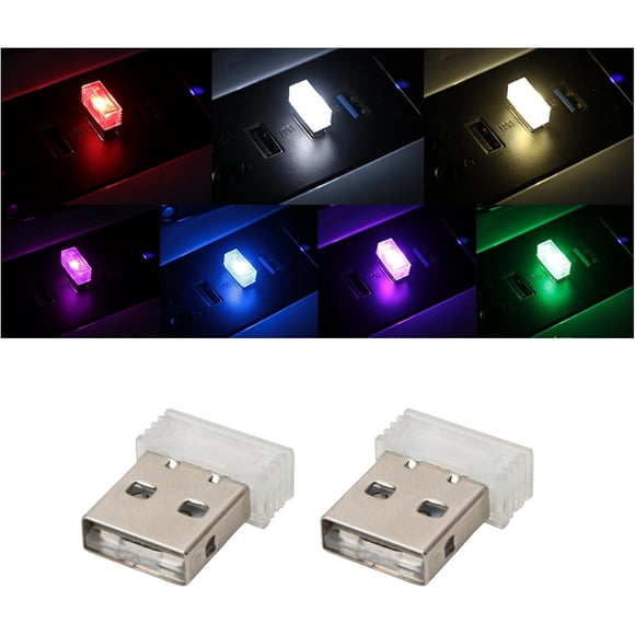 Luz LED USB para auto Tioollev, 2 piezas, 7 colores táctiles