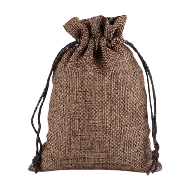 50 Piezas Bolsas De Regalo Con Cordón Bolsa Con Cordón Para Comestibles Fiesta Boda Marrón Oscuro