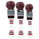 thumbnail image 2 of 3x Fundas Para La Cabeza Durable Cuello Largo Golf Wood Headcover Tejido A Rayas, 2 of 5