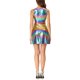 thumbnail image 3 of INSPIRE CHIC Vestido de Mujer Sin Mangas Cintura Alta Brillante Ajustado y Acampanado Mini Vestido Azul Púrpura M, 3 of 7