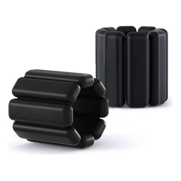 Kit 2 Mancuerna Pesas Para Tobillos Y Muñeca 0.9kg Ajustable Negro
