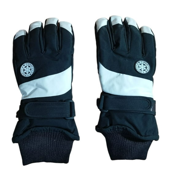 Guantes Térmicos Invierno Ski, Nieve, Unisex, Talla M Negro/Blanco