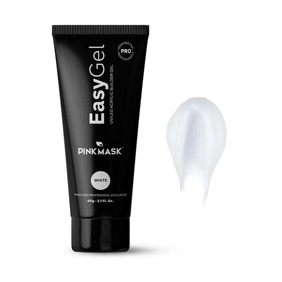 Gel constructor para uñas PINK MASK Easy Gel 60 mL 60 g blanco, hasta 4 semanas