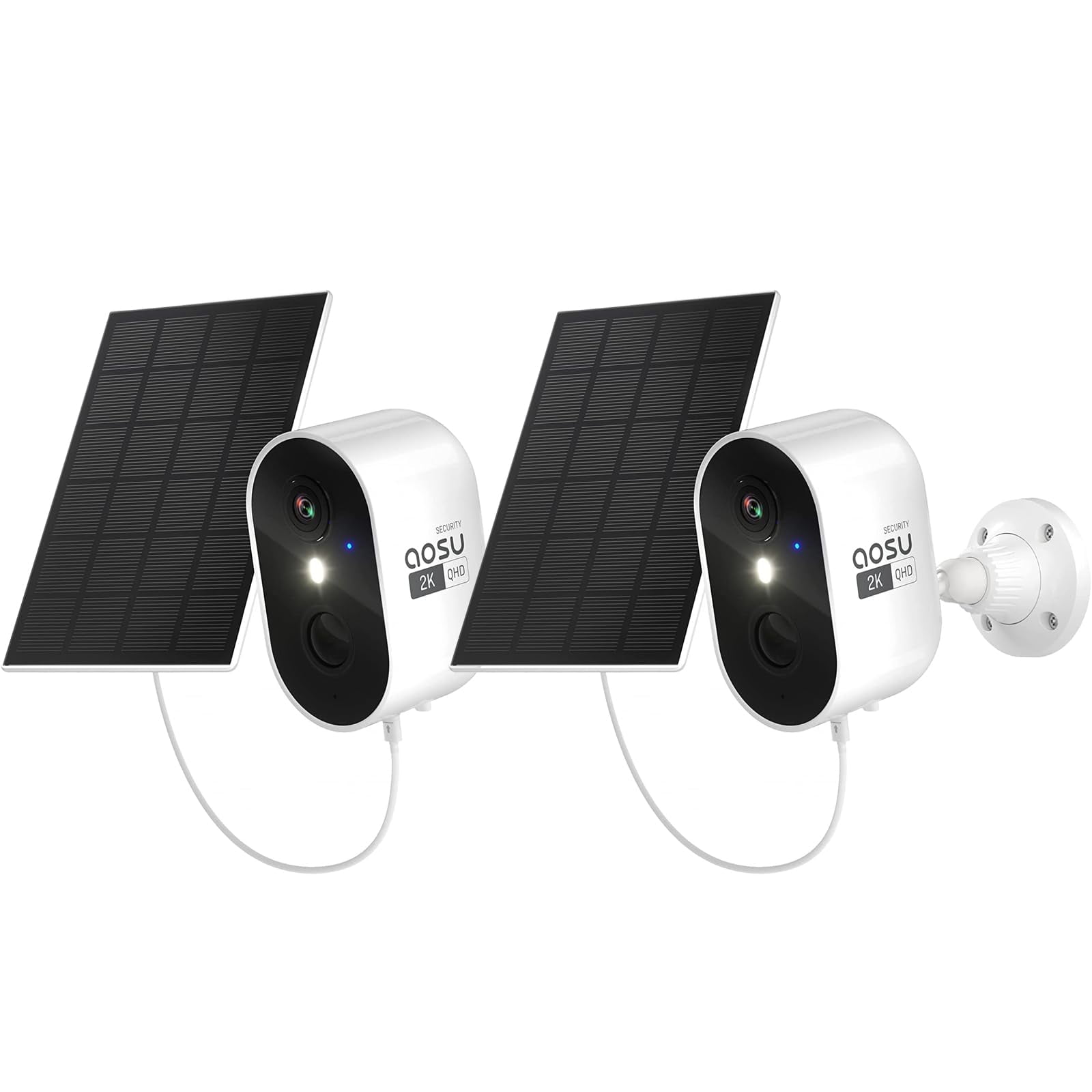 Cámara De Seguridad Aosu 2k Solar Inalámbrica Para Exteriores Con Visión Nocturna