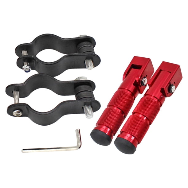Clavijas de piezaza universales Pedales traseros antideslizantes de aleación de aluminio plegables Se la la adaptaciónción a motocicletas Vehículos eléctricos s rojo