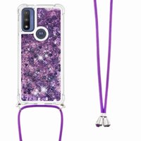 Funda Foxdock Para Motorola Moto G Play 2023 Con Cuerda Ajustable, Brillo Líquido, Protección Antigolpes Y Lente – Ideal Para Regalo