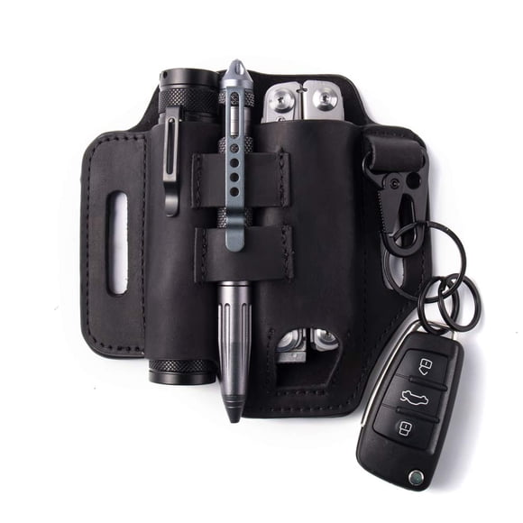 Funda multiherramienta para cinturón Gentlestache, práctica piel EDC