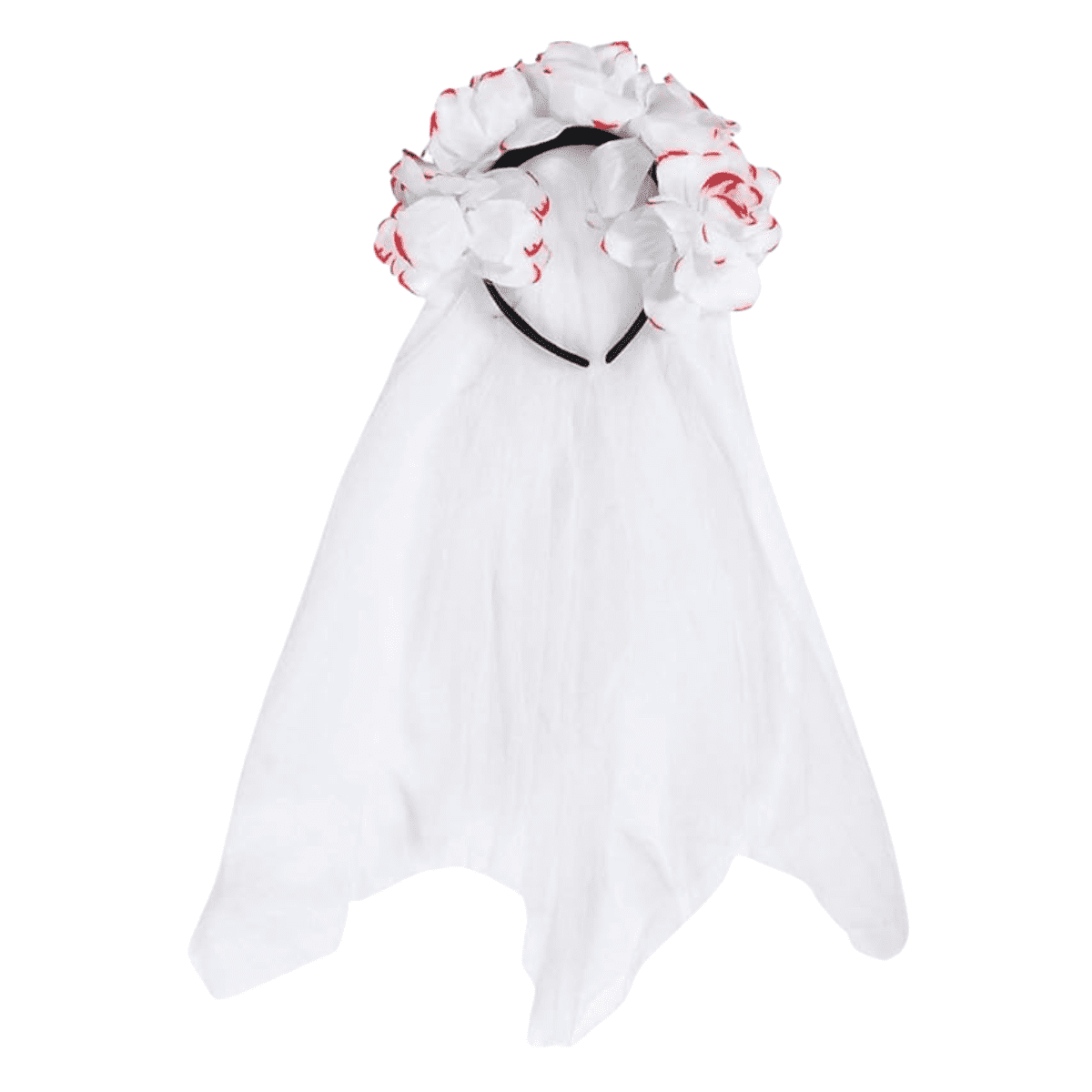 Genérico - Cintillo Rosas Blancas Con Velo / Decoración Halloween 2025