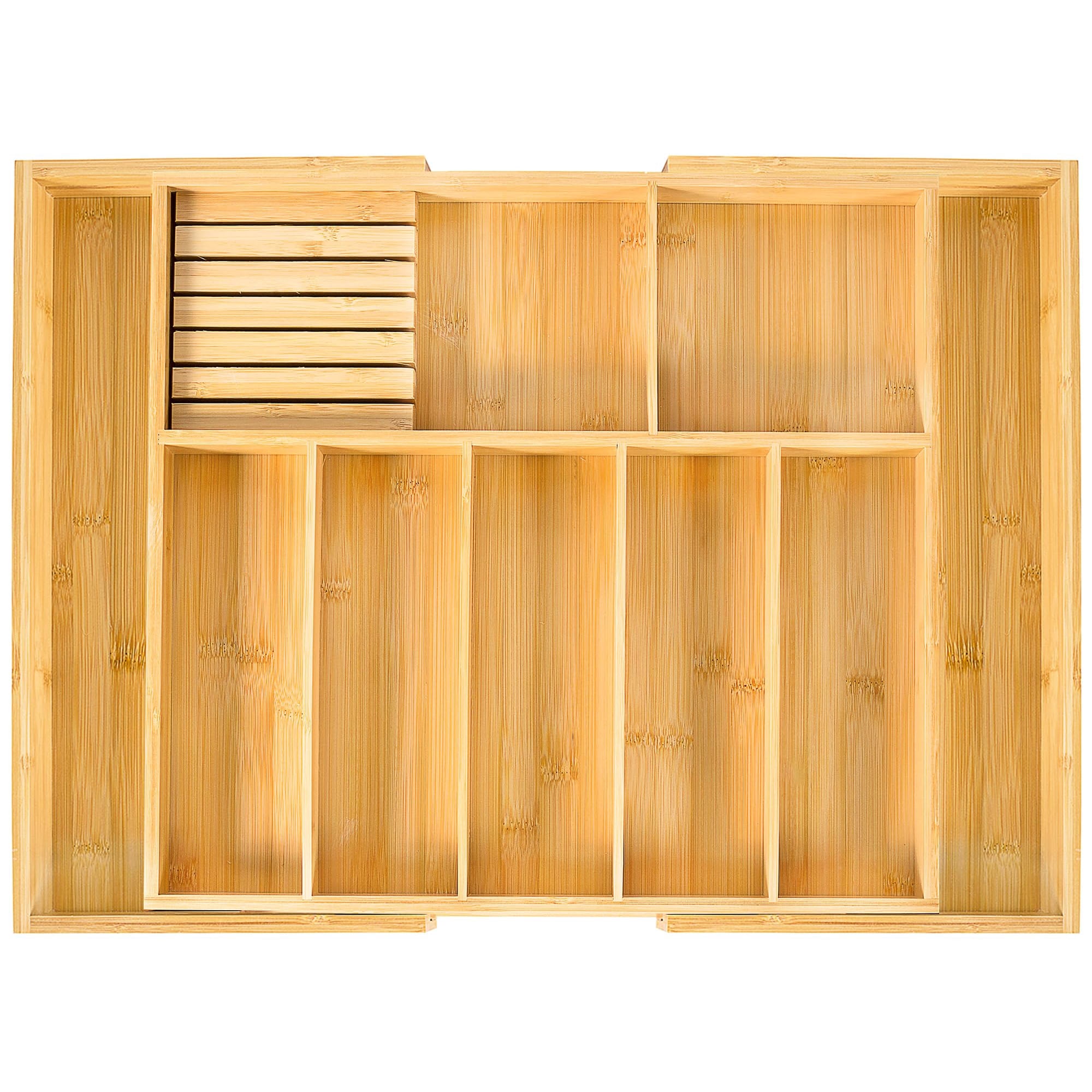 Soporte Para Utensilios De Cocina Vaefae, Extra Grande, De Bambú, Ampliable