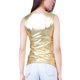 thumbnail image 3 of INSPIRE CHIC Top de Tanque Metálico de Halloween para Mujer Fiesta de Club Brillante y Reluciente Camiseta Holográfica M Dorado, 3 of 7