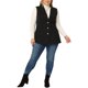 thumbnail image 4 of GRACE & GRANDEUR Ropa de Halloween para Mujer Tallas Grandes Chaleco de Imitación de Gamuza Sin Mangas con Solapa de Muesca Chaqueta Utilitaria con Botones y Bolsillos 3X Negro, 4 of 7