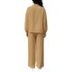 thumbnail image 3 of INSPIRE CHIC Conjunto de 2 Piezas para Mujer Ajuste Regular Camisa de Manga Larga con Hombro Caído y Botones Pantalones Casuales de Pierna Ancha para Trabajo Talla XX Grande Caqui, 3 of 5