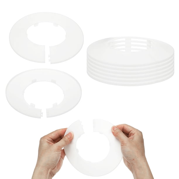 Placas de Cubierta de Plomería de 76.5mm, 9 PCS Decoración de Cubierta de Brida de Tubería Dividida para Pared