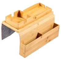 Genérico - Base Reposabrazos Sofá Bambú Portavasos Plegable Lateral