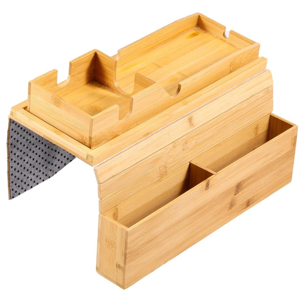 Genérico - Base Reposabrazos Sofá Bambú Portavasos Plegable Lateral