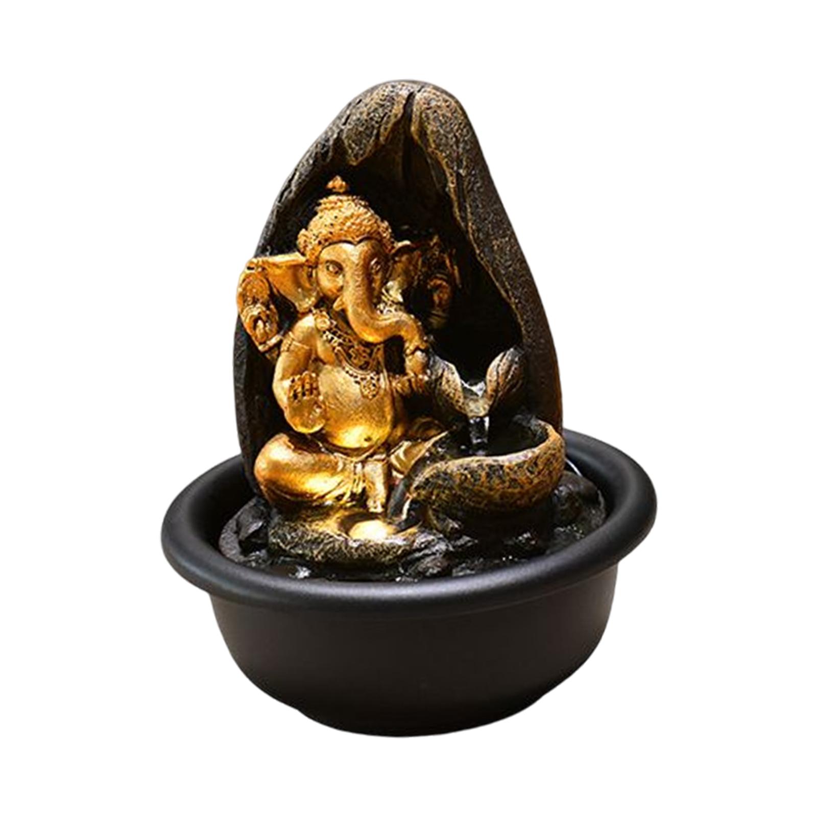 Magideal - Estatua De Buda De Agua De Mesa, Pequeña Decoración De Feng Shui, Decoración De Mesa Para Escritorio, Patio, Granja, Jardín, Regalos De Vacaciones Estilo B