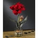 thumbnail image 2 of Planta de seda amaryllis casi natural con jarrón redondo de 50 cm, 2 of 2