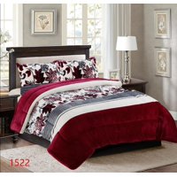 Genérico - Cobertor Chiporro 1 1/2 Plazas - Burdeo Hojas M1522