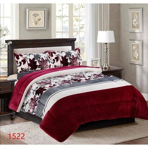 Genérico - Cobertor Chiporro 1 1/2 Plazas - Burdeo Hojas M1522