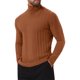 thumbnail image 4 of INSPIRE CHIC Suéteres de Cuello Alto para Hombre Color Sólido Cuello de Tortuga Suéteres de Punto Cálidos 2XL Marrón, 4 of 6