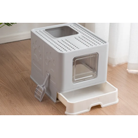 Genérico - Caja De Arena Para Gatos Pegable Arenero Cerrada Con Pala