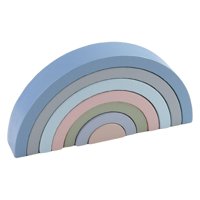 Magideal - Juguete Apilable De De Madera De 7 Piezas, Juguetes Educativos S Montessori, Rompecabezas De Anidación De Juguetes Para Niños, Clasificación , Azul