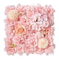 Magideal - Panel De Pared De Flores Artificiales, Pantalla De Flores, Fondo Decorativo De Flores De Seda Para Decoración De Fiesta De Bienvenida De Bebé, Escenar , Rosa Claro 04