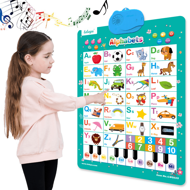 Audio Wall Chart Early Education Toys, ABC Letters & Numbers & Scales & Music Talking Posters, Best Gifts For Preschool Educational Toys For Boys And Girls