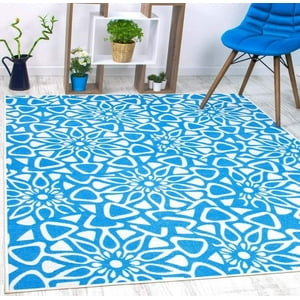 Home Fashion.Cl - Alfombra Celeste Antideslizante 150X200 Cm Con Goma