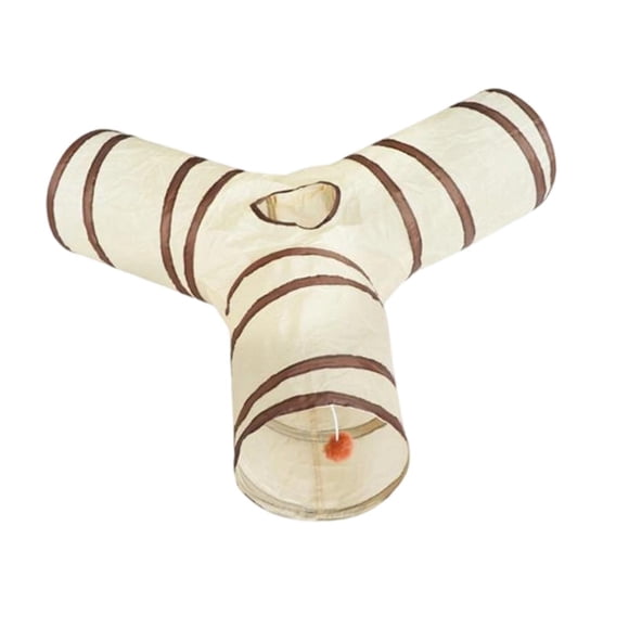 Túnel para gatos, tubo para mascotas, juguete portátil multifuncional, cómodo juguete interactivo, agujero para mirar para gatos de interior, entreten Y