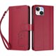 thumbnail image 3 of Funda Cartera Trébol para iPhone 13/iPhone 14 con Ranuras Tarjetas y Carga Inalámbrica Rojo, 3 of 6
