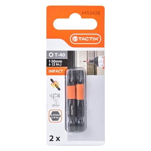 Display Puntas De Impacto Torx 2 Piezas Tactix T-40 X 50 Mm