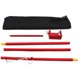 thumbnail image 5 of Soporte Para Linterna Para Acampar Soporte Para Poste De Lámpara De Pesca Al Aire Libre Plegable Portátil 3 Secciones Rojo, 5 of 5